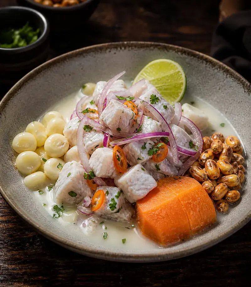 Peruvian ceviche plate
